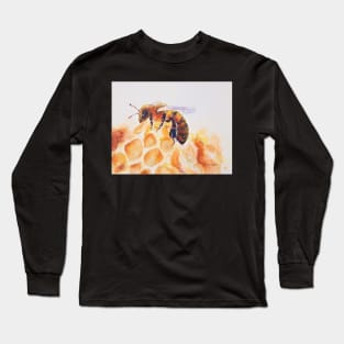 Bee on a Honeycomb Long Sleeve T-Shirt